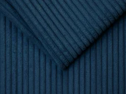 Online Vente-unique Sofá de 4 lugares convertível abertura rápida em veludo canelado azul noite assento memória de forma 14 cm LORETO Azul escuro