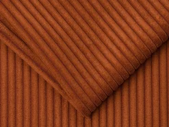 Sofá*Vente-unique Sofá de 4 lugares convertível abertura rápida em veludo canelado - 160 cm - 14 cm LORETO Terracota