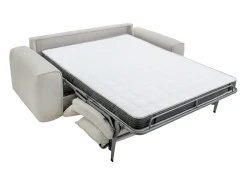 Sale Vente-unique Sofá de 3 lugares convertível expresso em tecido 140 cm colchão de 13 cm POGLO Bege
