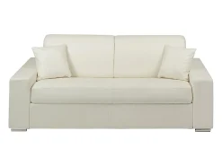 Vente-unique Sofá de 3 lugares convertível de abertura rápida em pele sintética colchão de espuma de 18 cm - EMIR^ Sofá