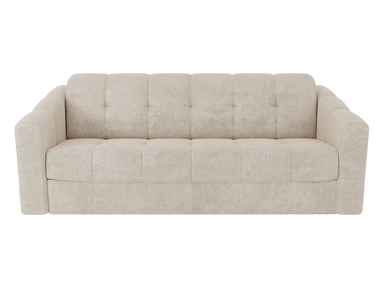Vente-unique Sofá de 4 lugares convertível tecido texturizado colchão 14 cm DARIELO^ Sofá