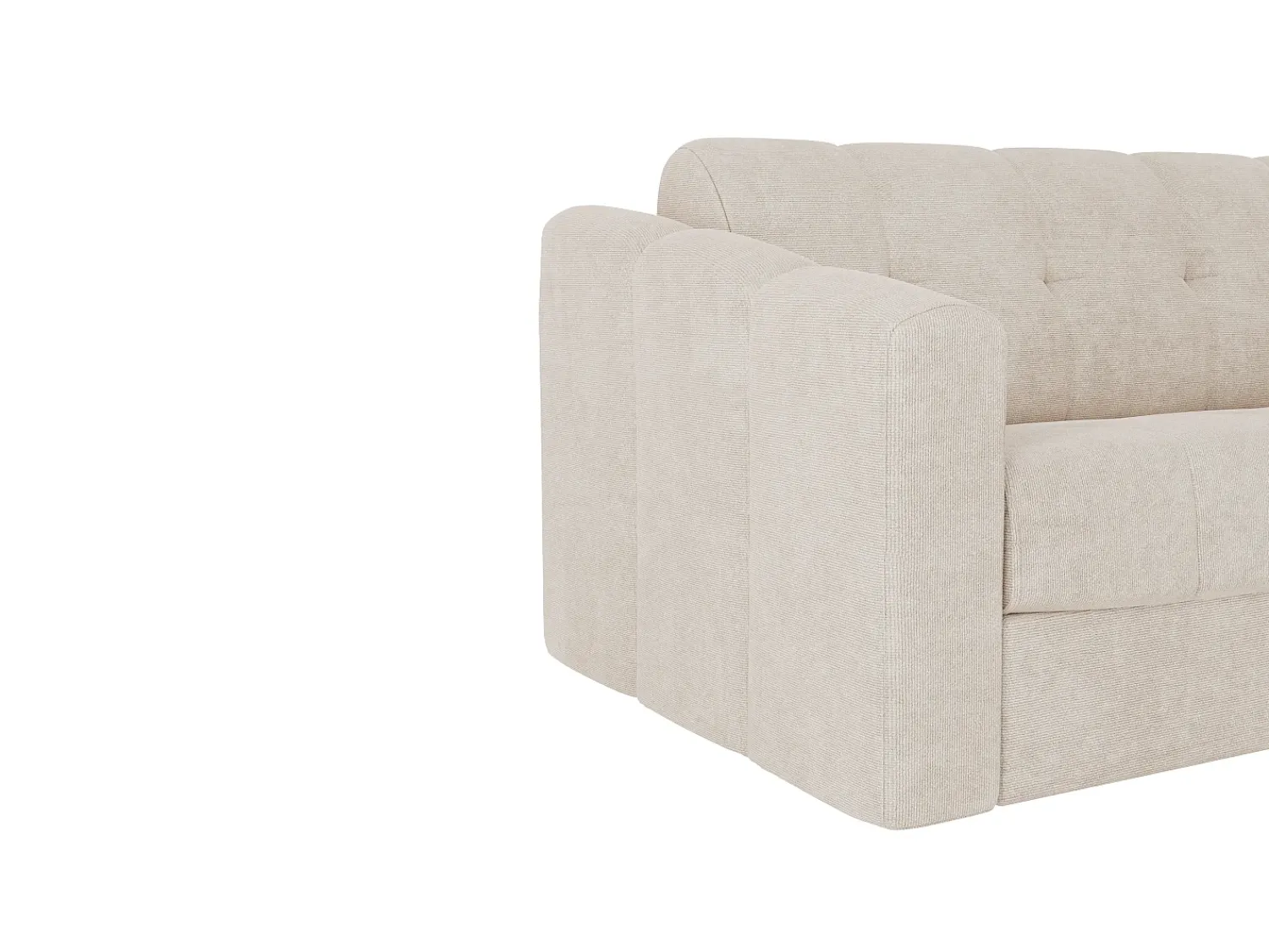 Vente-unique Sofá de 4 lugares convertível tecido texturizado colchão 14 cm DARIELO^ Sofá
