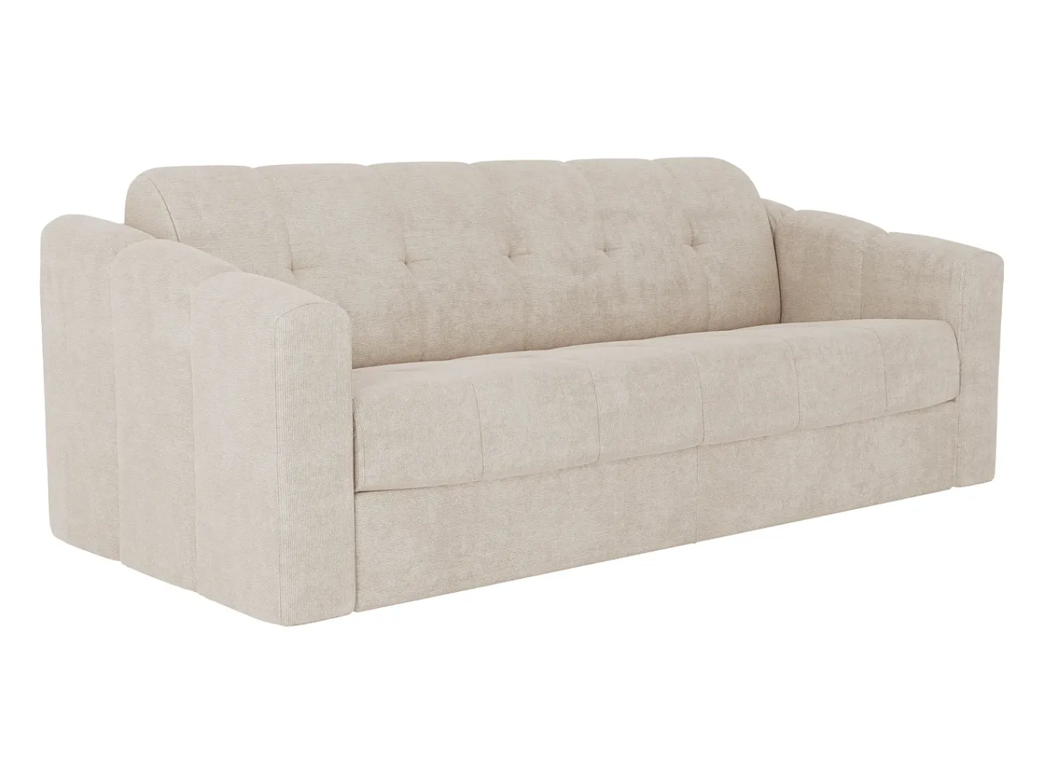 Vente-unique Sofá de 4 lugares convertível tecido texturizado colchão 14 cm DARIELO^ Sofá