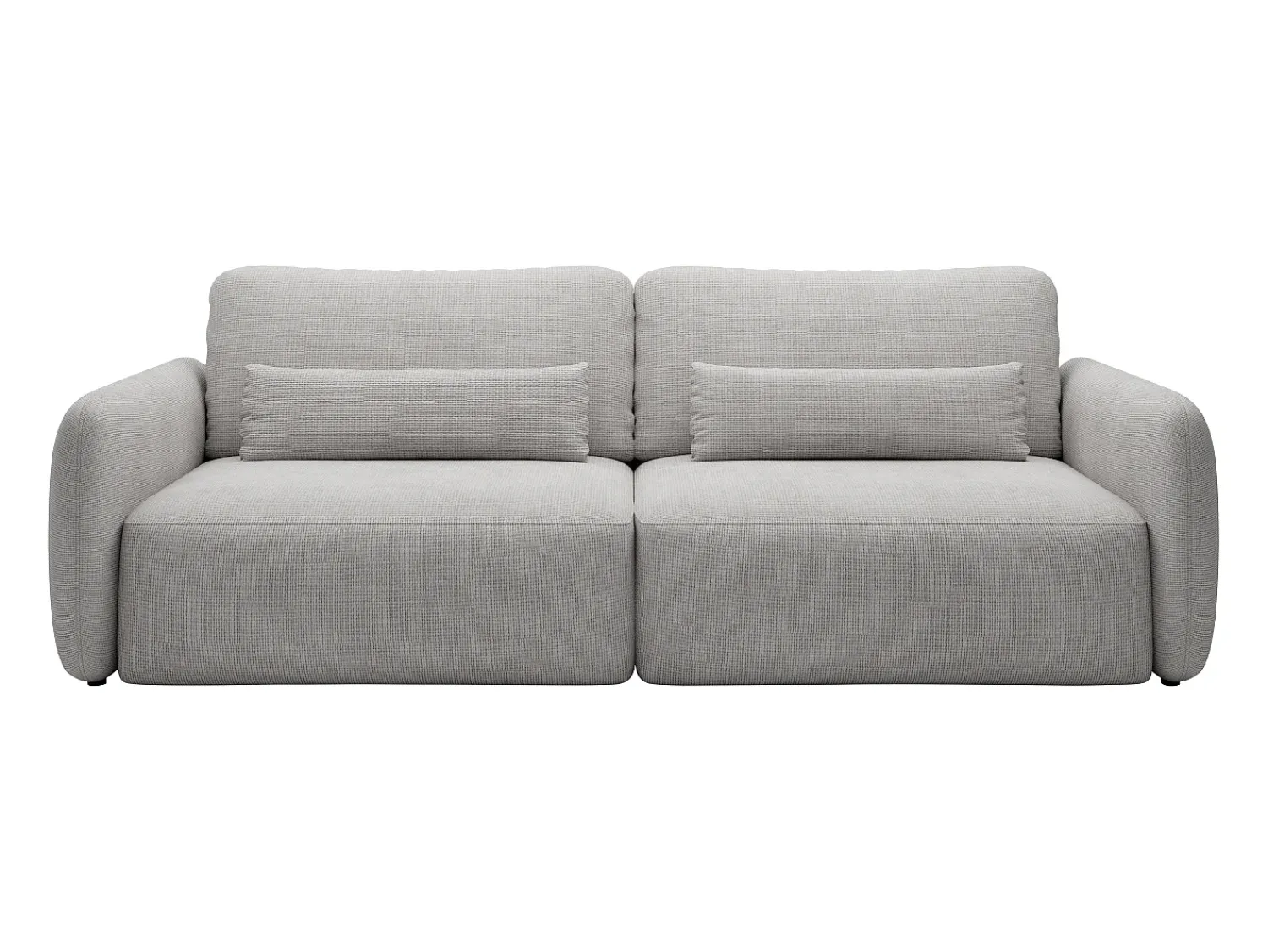 Best Vente-unique Sofá de 3 lugares convertível em tecido texturizado cinza-claro VOPOZA Cinzento claro