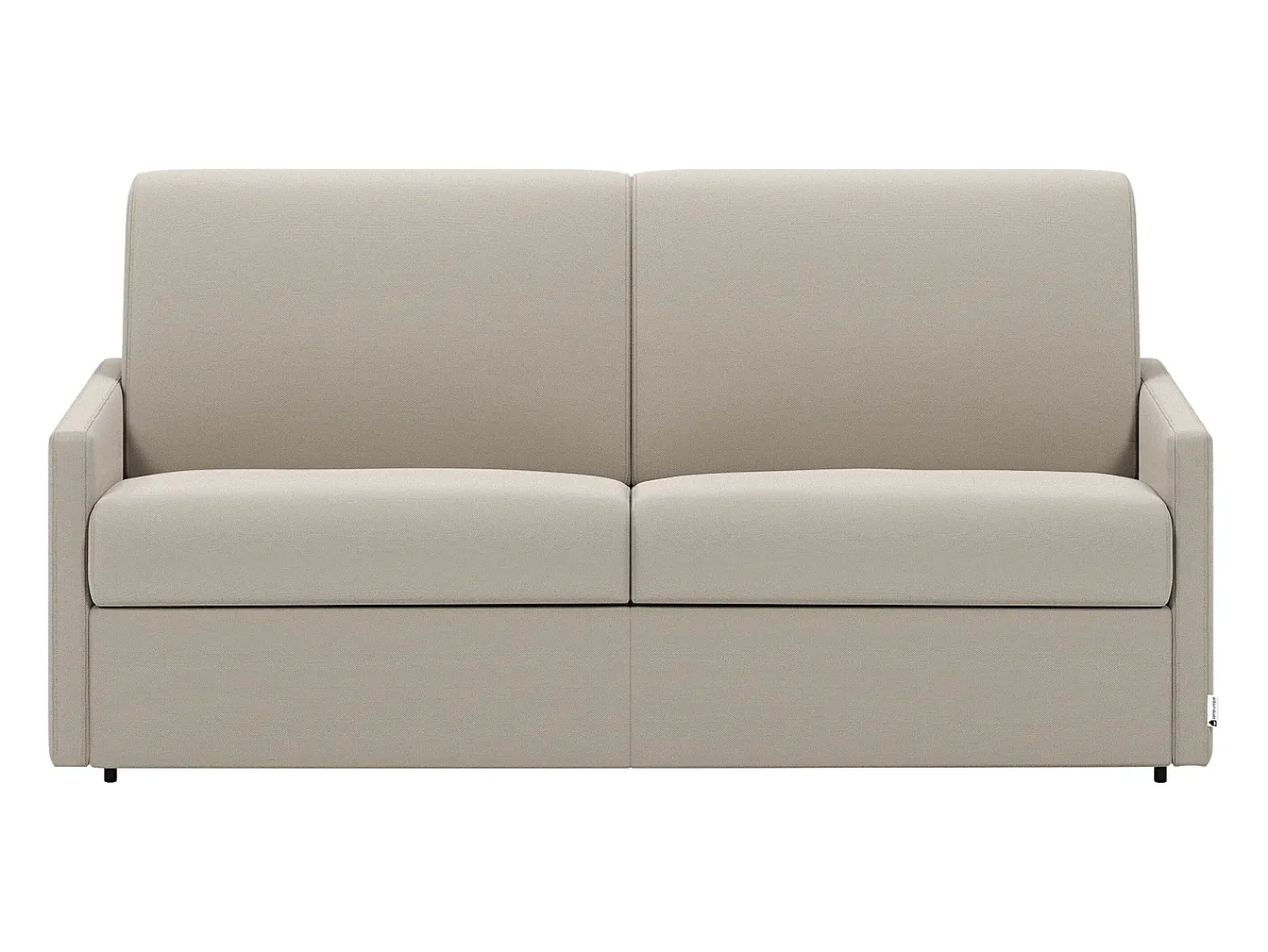 Vente-unique Sofá de 4 lugares convertível de abertura rápida em tecido cinza colchão de espuma 18 cm - CALIFE^ Sofá