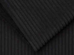 Sofá*Vente-unique Sofá de 3 lugares convertível abertura rápida em veludo canelado ripas largas - 14 cm - LORETO Preto