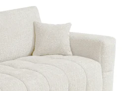 Vente-unique Sofá de 4 lugares convertível abertura rápida tecido bouclé colchão 13 cm ISSORO^ Sofá