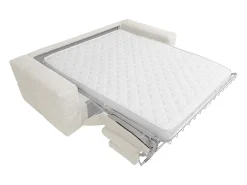 Vente-unique Sofá de 4 lugares convertível abertura rápida tecido bouclé colchão 13 cm ISSORO^ Sofá