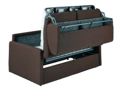 Vente-unique Sofá de 4 lugares convertível de abertura rápida em tecido cinza. Colchão de espuma de 14 cm - CALIFE^ Sofá