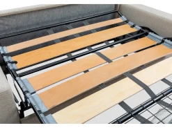 Vente-unique Sofá de 4 lugares convertível de abertura rápida em tecido cinza. Colchão de espuma de 14 cm - CALIFE^ Sofá