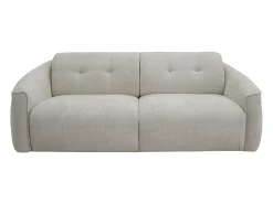 Best Vente-unique Sofá de 3 lugares convertível expresso em tecido texturado - Colchão de 13 cm ASUFA Bege