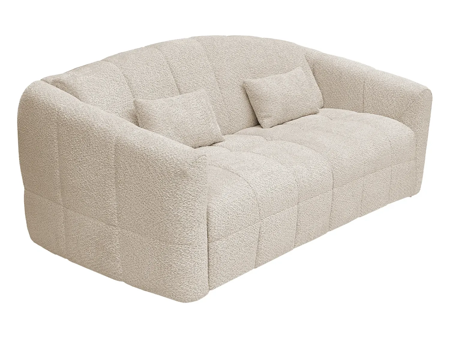 Sofá|Vente-unique Sofá de 3 lugares convertível abertura rápidatecido bouclé , cama 140 cm RETUNA II Bege