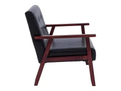 Sofá* Sofá de 2 lugares couro artificial PT598880 Preto