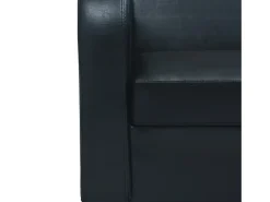 Sofá* Sofá de 2 lugares couro artificial PT502230 Preto