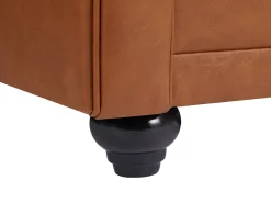 Sofá*Vente-unique Sofá de 3 lugares em pele de vaca cor - CHESTERFIELD Camel
