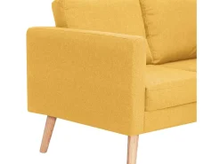Sofá|vidaxl Sofá de 2 lugares em tecido Amarelo