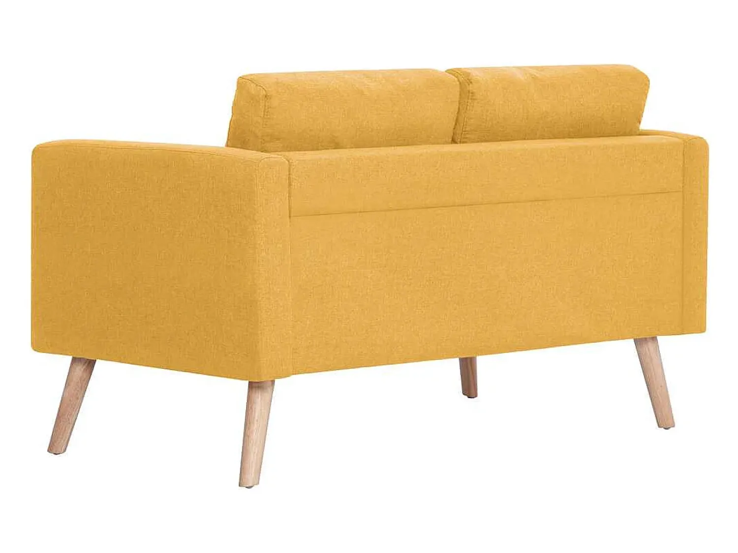 Sofá|vidaxl Sofá de 2 lugares em tecido Amarelo