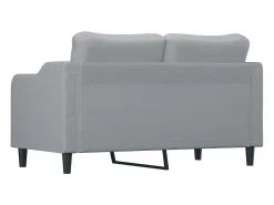 Sofá*vidaxl Sofá de 2 lugares em tecido 140 cm -claro Cinzento