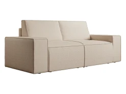 Sofá*Vente-unique Sofá de 2 lugares em tecido texturizado conforto AMELIA Bege