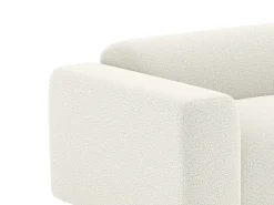 Discount Maison Céphy Sofá de 3 lugares em tecido bouclé cor branca POGNI da Branco