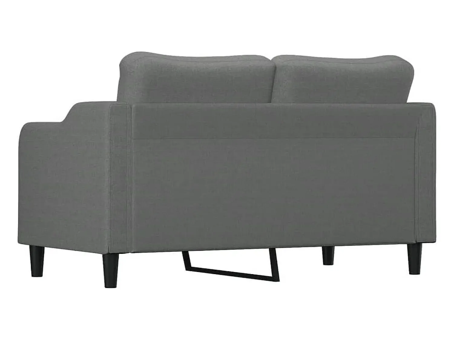 Clearance Sofá de 2 lugares em tecido 140 cm -escuro PT114817 Cinzento
