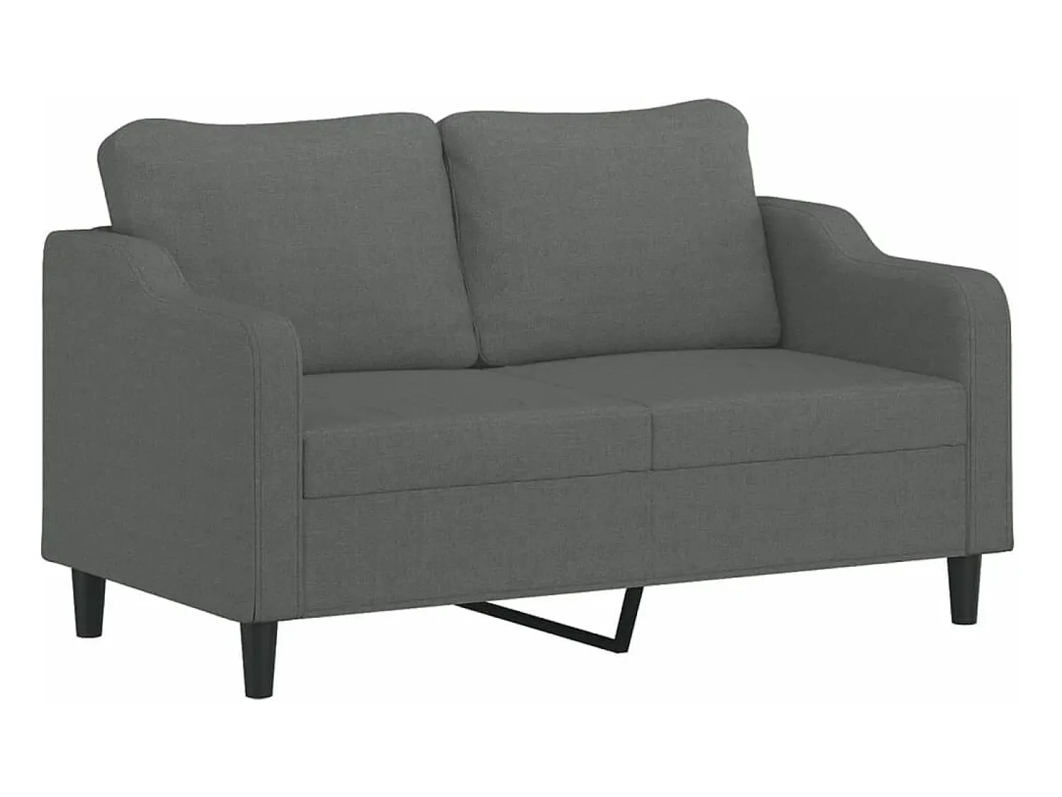 Clearance Sofá de 2 lugares em tecido 140 cm -escuro PT114817 Cinzento