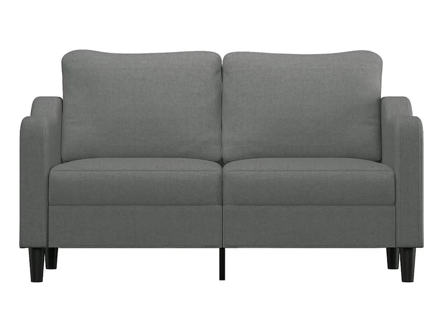 Clearance Sofá de 2 lugares em tecido 140 cm -escuro PT114817 Cinzento