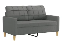 Sofá* Sofá de 2 lugares em tecido 120 cm -escuro PT636881 Cinzento