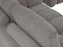 Vente-unique Sofá de 3 lugares em tecido cinza efeito acolchoado estilo design BERENIA^ Sofá