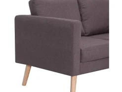 Clearance vidaxl Sofá de 3 lugares em tecido cinzento-acastanhado Taupe