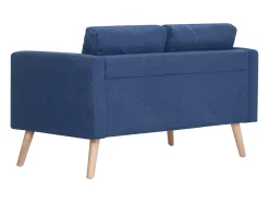 Clearance Sofá de 2 lugares em tecido PT513407 Azul
