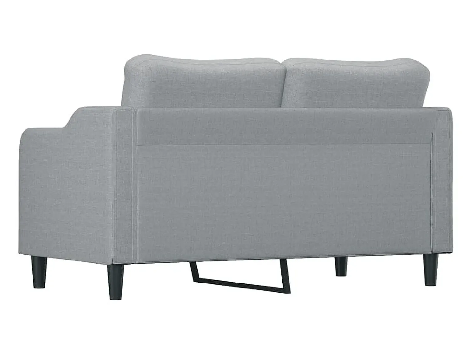 Sofá| Sofá de 2 lugares em tecido 140 cm cinzento-claro PT959133 Cinzento claro