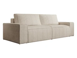 Sofá*Vente-unique Sofá de 3 lugares em veludo canelado grosso design AMELIA Bege