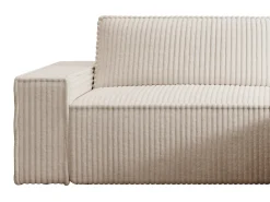 Sofá*Vente-unique Sofá de 3 lugares em veludo canelado grosso design AMELIA Bege