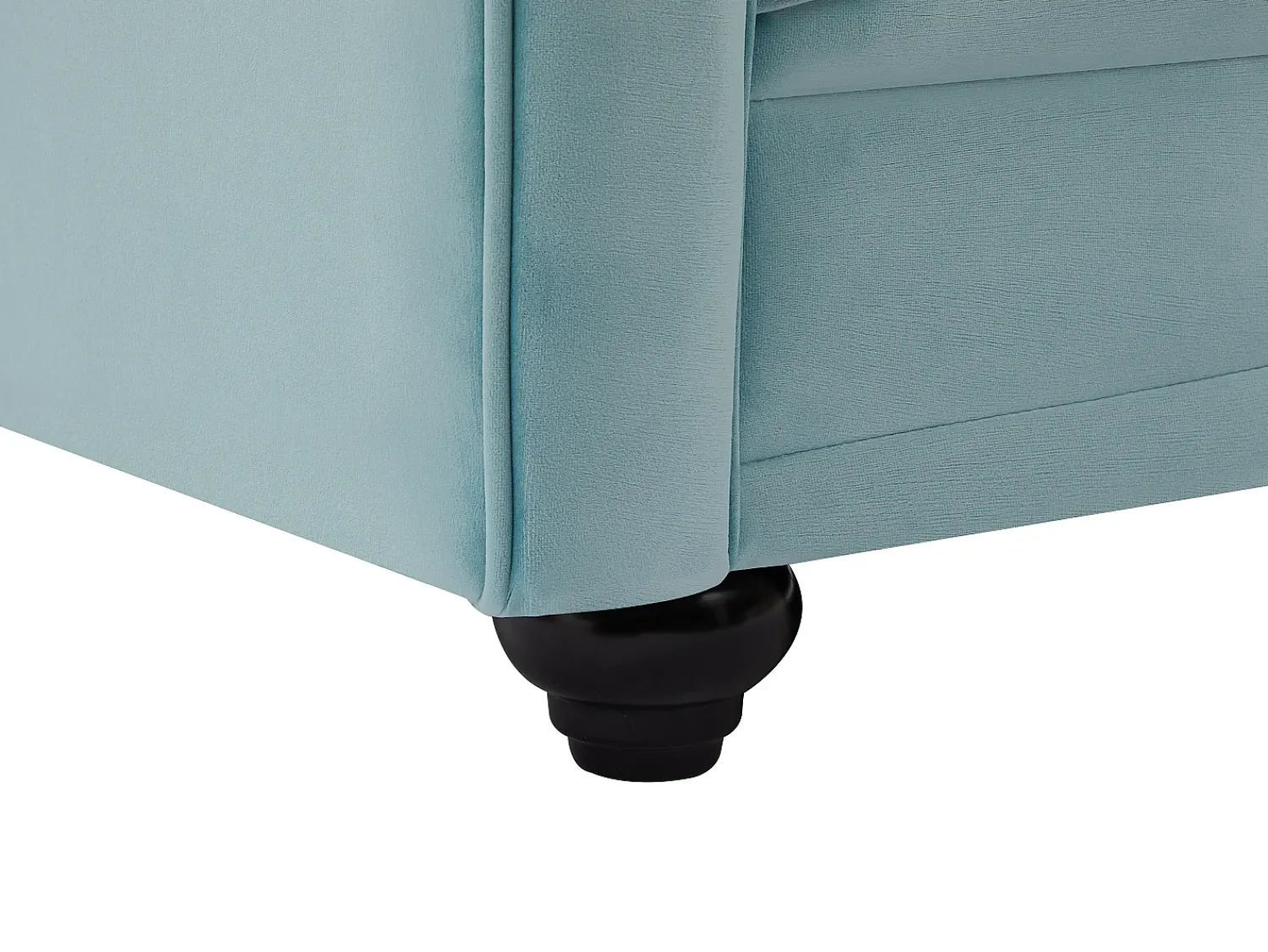 Sofá|Vente-unique Sofá de 2 lugares em veludo azul pastel - CHESTERFIELD Azul claro