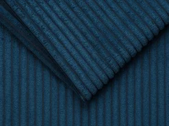 Vente-unique Sofá de 3 lugares em veludo canelado azul noturno assento memória de forma 14 cm LORETO^ Sofá