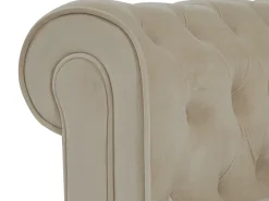 Sofá*Vente-unique Sofá de 3 lugares em veludo cor - CHESTERFIELD Bege