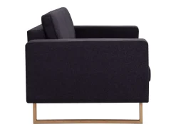 Helloshop26 Sofá de 2 lugares para sala de estar decoração de interiores tecido 02_0019034^ Sofá
