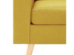 Hot Helloshop26 Sofá de 2 lugares para sala de estar sala de TV decoração de interiores tecido 02_0020011 Amarelo