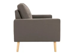 Sofá*Helloshop26 Sofá de 2 lugares para sala de estar sala de TV decoração de interiores tecido bege 02_0019447 Taupe