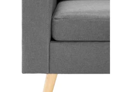 Sofá|Helloshop26 Sofá de 2 lugares para sala de estar sala de TV decoração de interiores tecido cinza claro 02_0019070 Cinzento
