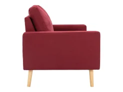 Sofá*Helloshop26 Sofá de 2 lugares para sala de estar sala de TV decoração de interiores tecido vermelho borgonha 02_0020600 Bordeaux