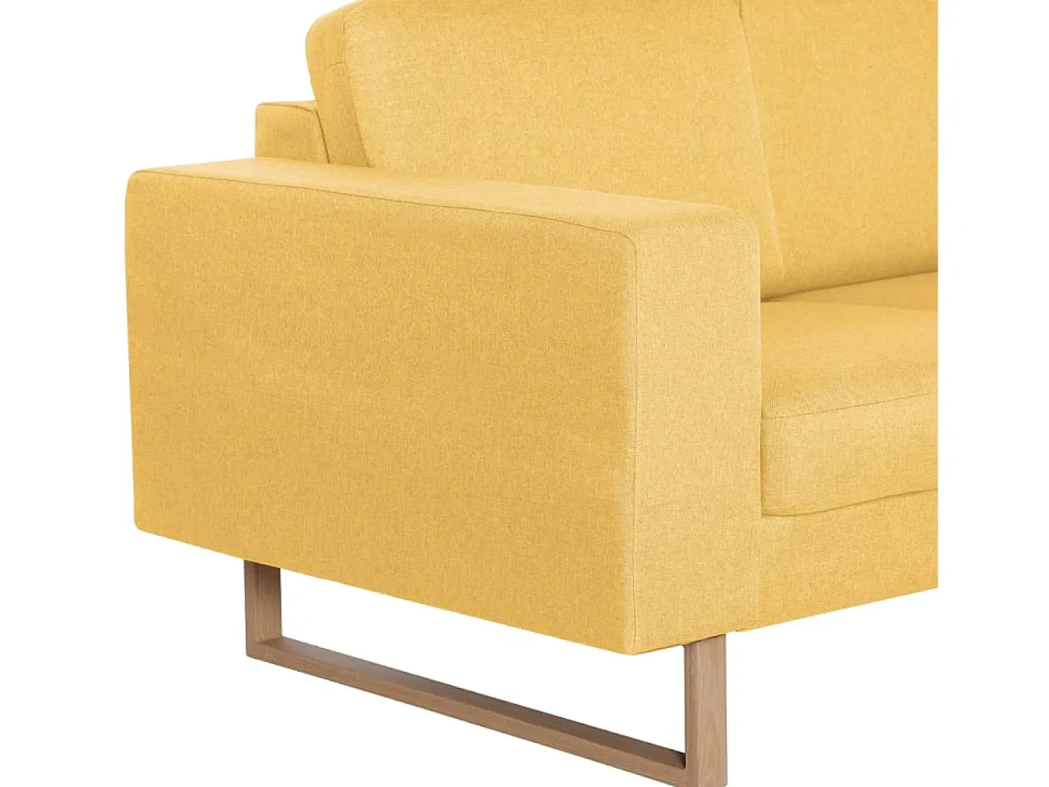 Clearance Helloshop26 Sofá de 2 lugares para sala de estar sala de TV decoração de interiores tecido 02_0020779 Amarelo