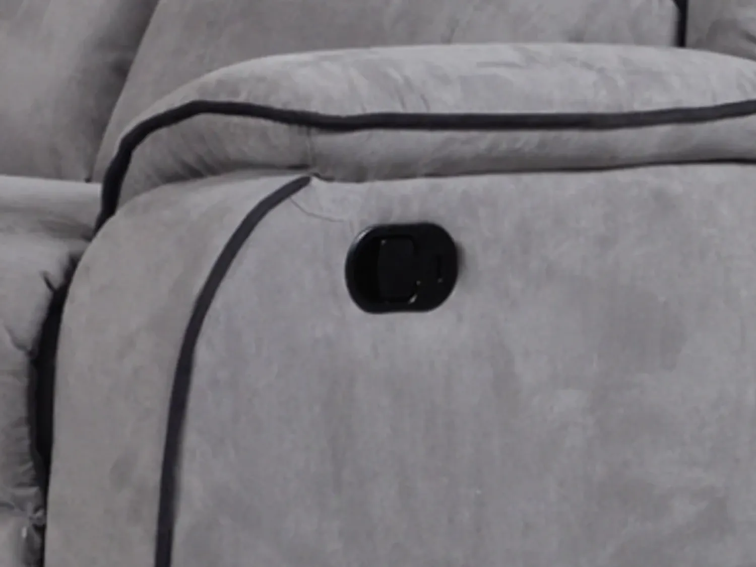 Sofá*Vente-unique Sofá de 3 lugares relax em microfibra - HERNANI Cinzento