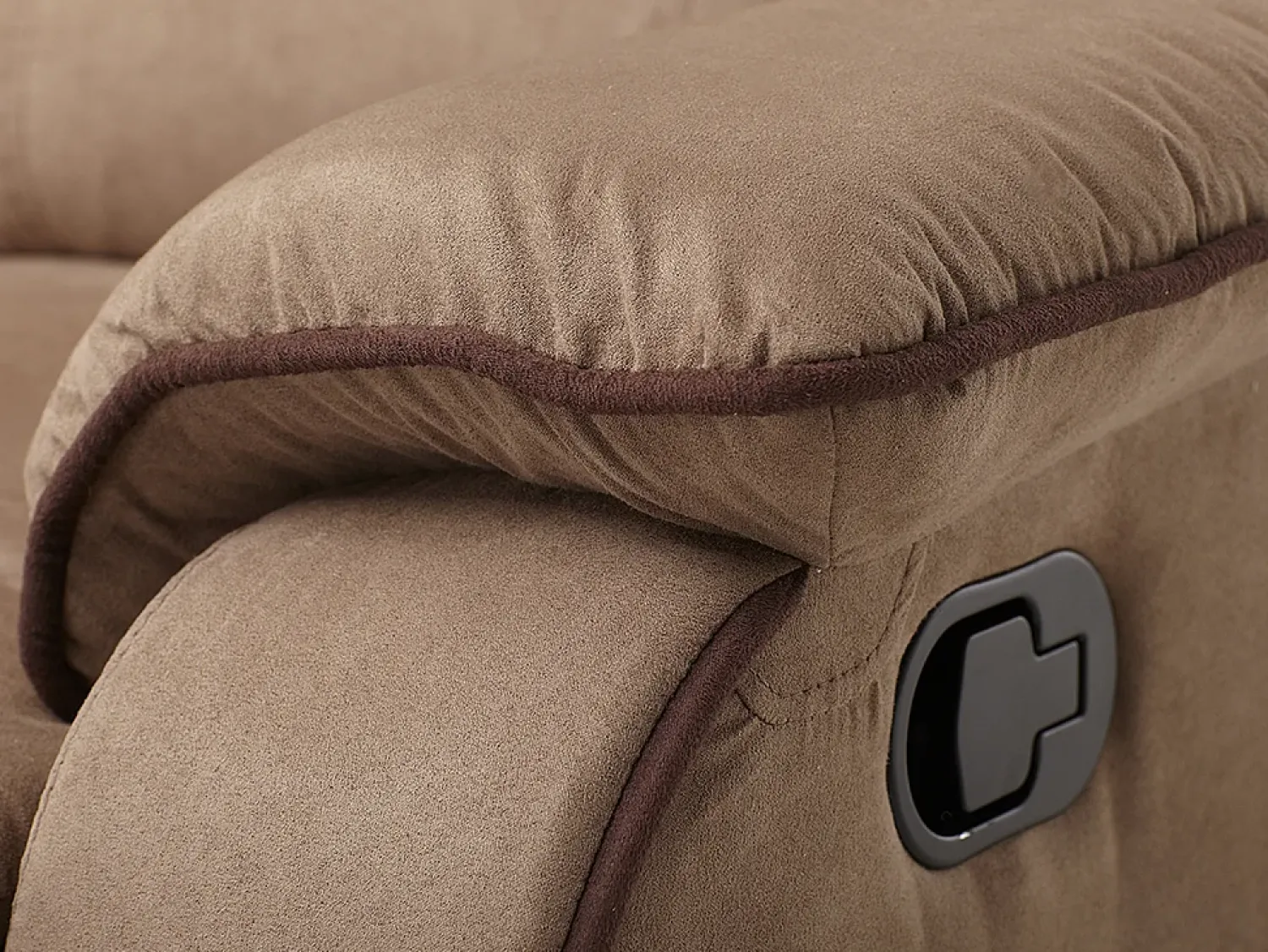 Sofá|Vente-unique Sofá de 2 lugares relax em microfibra - - HERNANI Taupe