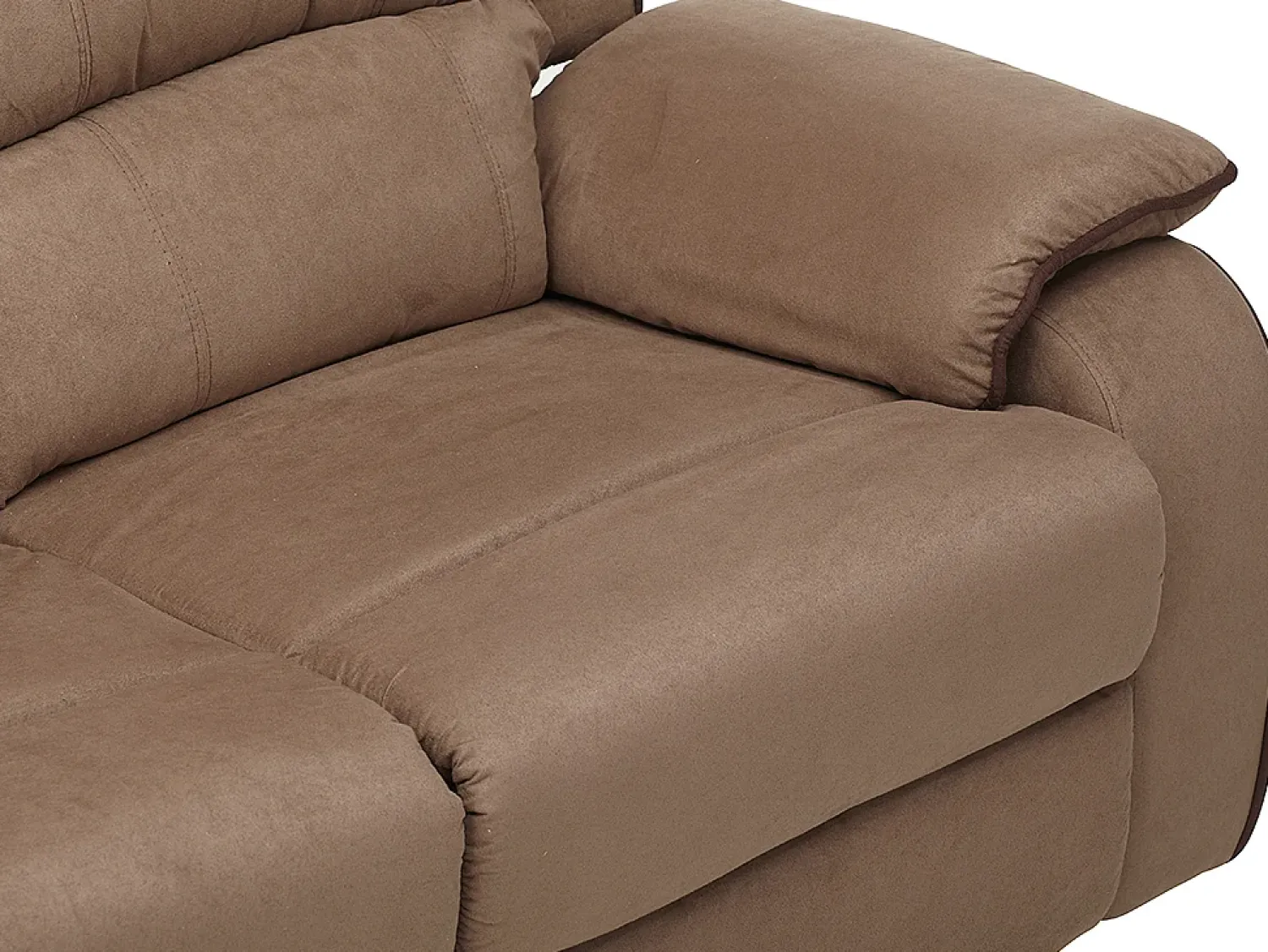 Sofá|Vente-unique Sofá de 2 lugares relax em microfibra - - HERNANI Taupe