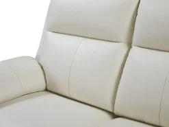 Sofá|Vente-unique Sofá de 2 lugares relax manual em pele de búfalo - PAKITA Marfim