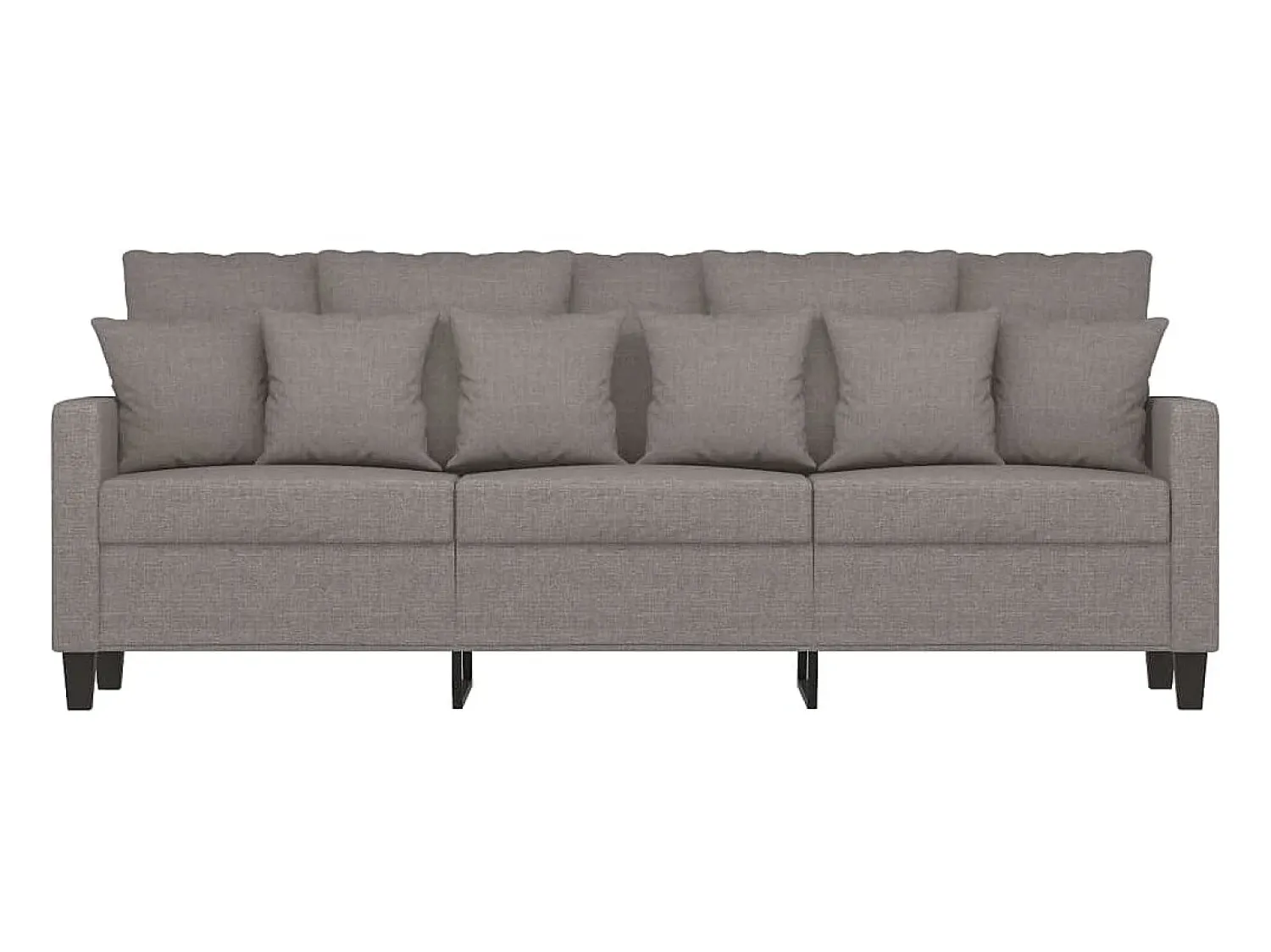 Sofá de 3 lugares tecido 180 cm cinzento-acastanhado PT764313^ Sofá