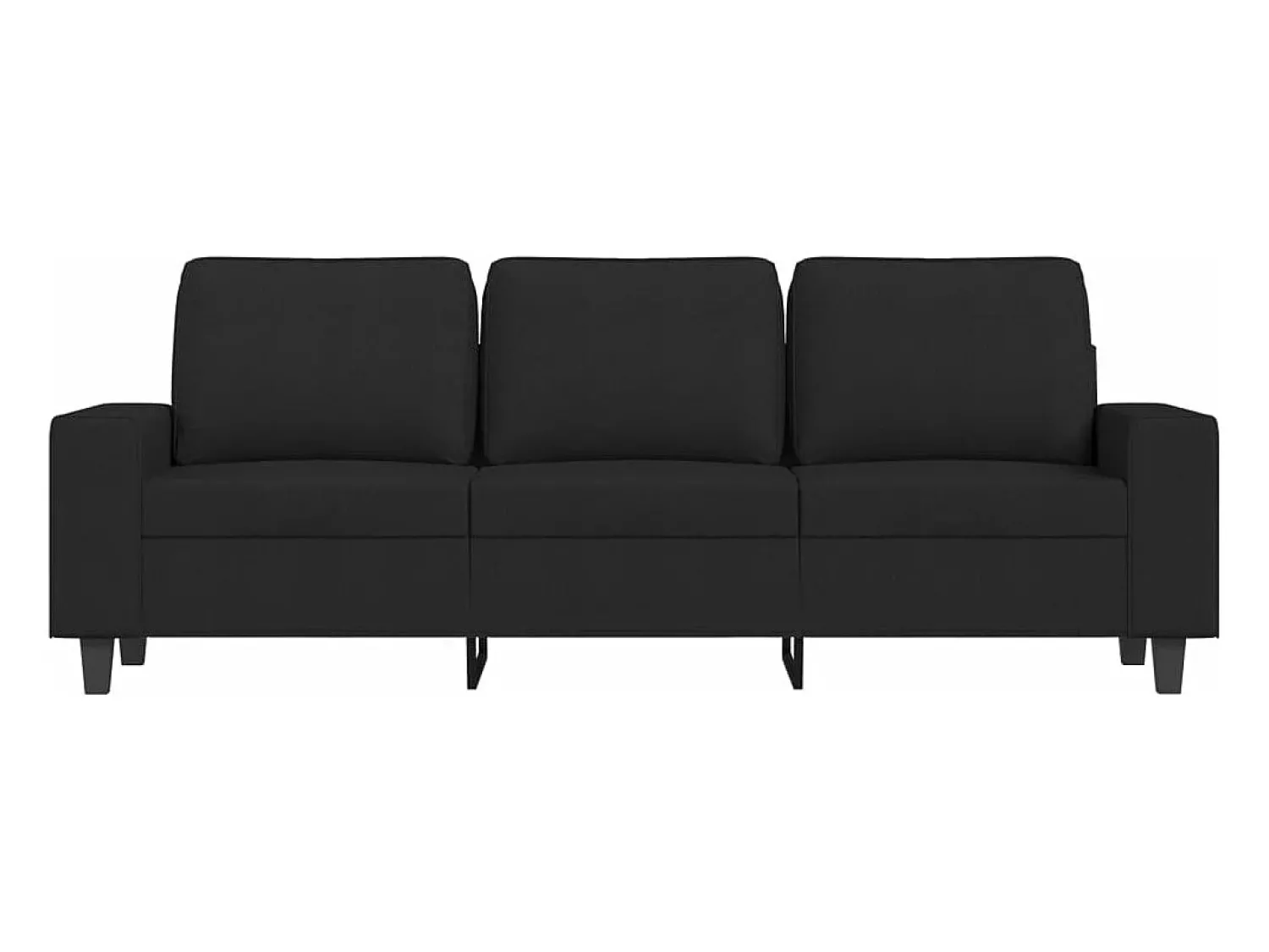 Sofá* Sofá de 3 lugares tecido 180 cm PT428434 Preto