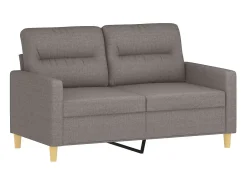 Sofá| Sofá de 2 lugares tecido 120 cm cinzento-acastanhado PT765850 Taupe